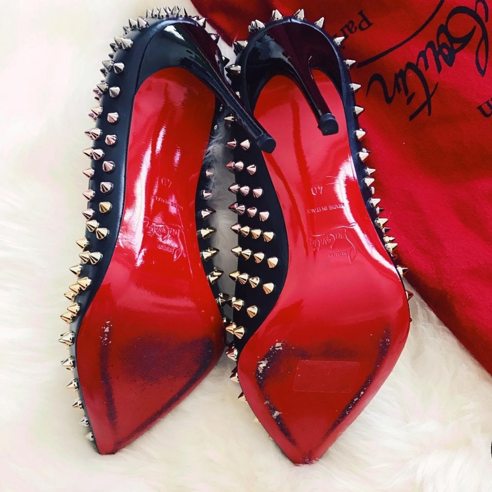 Chrisrian Louboutin Pigalle Spiked Stilettos - Picture 2 of 3